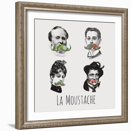 La Moustache I-Clara Wells-Framed Giclee Print