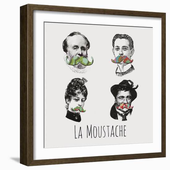 La Moustache I-Clara Wells-Framed Giclee Print