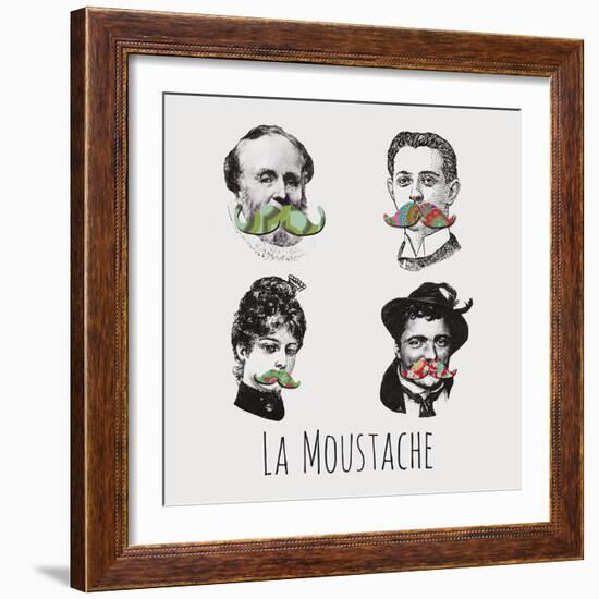 La Moustache I-Clara Wells-Framed Giclee Print