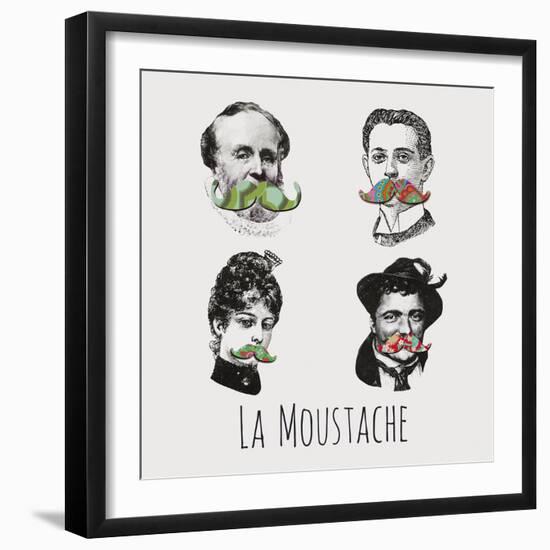 La Moustache I-Clara Wells-Framed Giclee Print