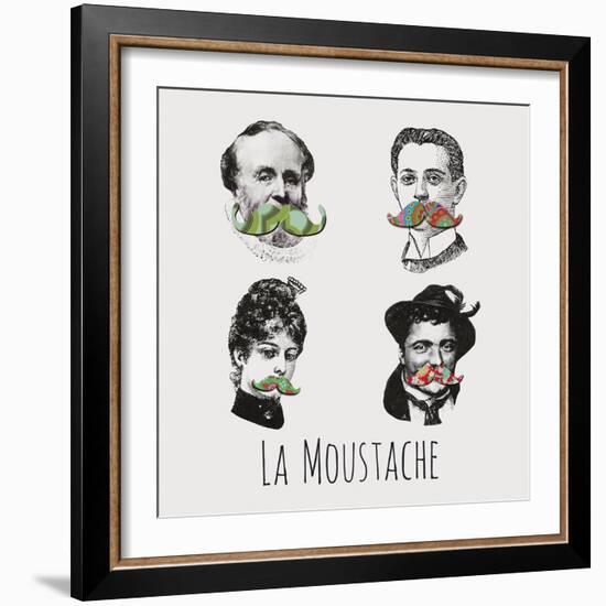 La Moustache I-Clara Wells-Framed Giclee Print