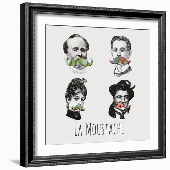 La Moustache I-Clara Wells-Framed Giclee Print