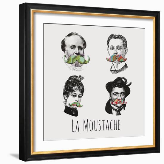 La Moustache I-Clara Wells-Framed Giclee Print