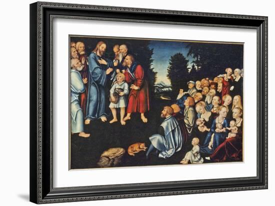 La Multiplication Des Pains - the Miracle of the Five Loaves and Two Fishes, by Cranach, Lucas, The-Lucas the Elder Cranach-Framed Giclee Print