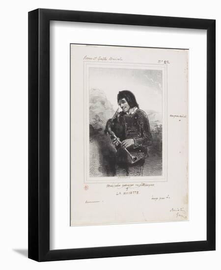 La Musette (The Bagpipe Player), 1844-Paul Gavarni-Framed Giclee Print
