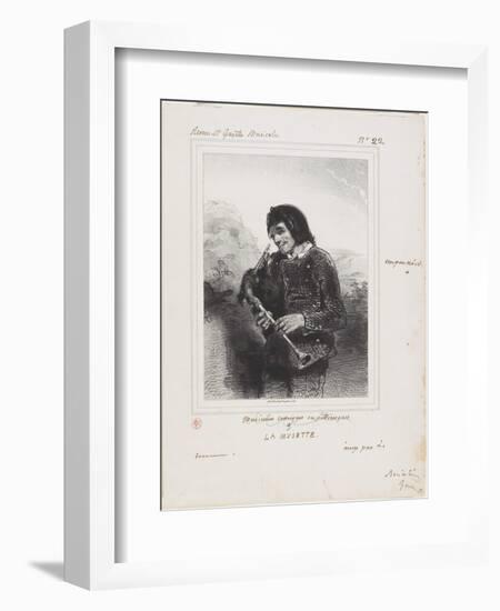 La Musette (The Bagpipe Player), 1844-Paul Gavarni-Framed Giclee Print