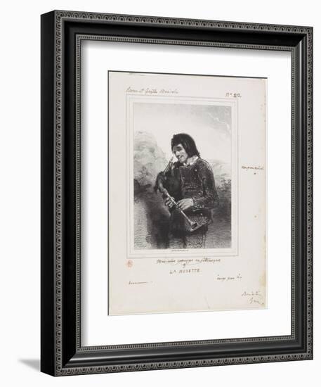 La Musette (The Bagpipe Player), 1844-Paul Gavarni-Framed Giclee Print