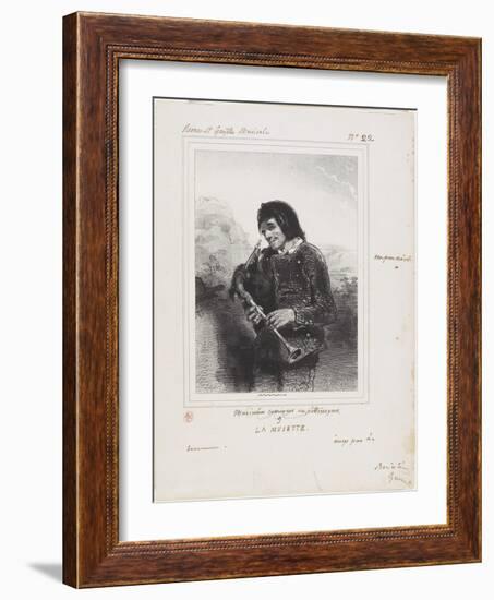 La Musette (The Bagpipe Player), 1844-Paul Gavarni-Framed Premium Giclee Print