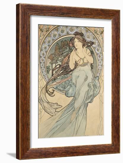 La Musique, 1898-Alphonse Mucha-Framed Giclee Print