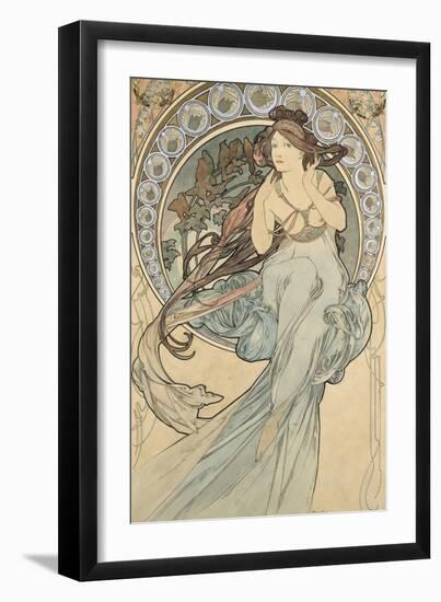 La Musique, 1898-Alphonse Mucha-Framed Giclee Print