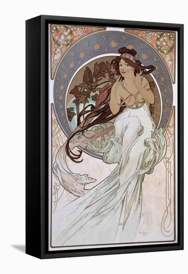 La Musique - by Mucha, 1898.-Alphonse Marie Mucha-Framed Premier Image Canvas