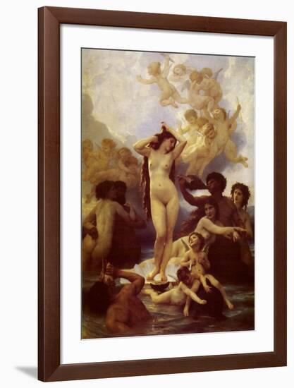 La Naissance de Venus-William Adolphe Bouguereau-Framed Art Print