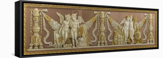 La Naviguation et le commerce, l'Architecture et la Peinture-Anne-Louis Girodet de Roussy-Trioson-Framed Premier Image Canvas