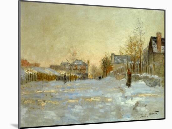 La neige a Argenteuil-snow in Argenteuil; 1875 Oil on canvas.-Claude Monet-Mounted Giclee Print