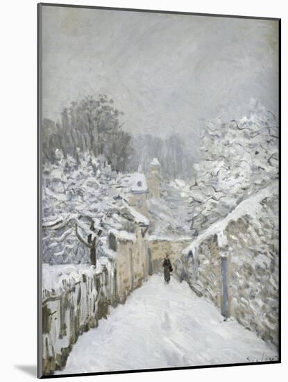 La neige à Louveciennes (Yvelines)-Alfred Sisley-Mounted Giclee Print