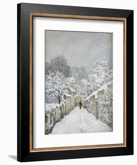 La neige à Louveciennes (Yvelines)-Alfred Sisley-Framed Premium Giclee Print