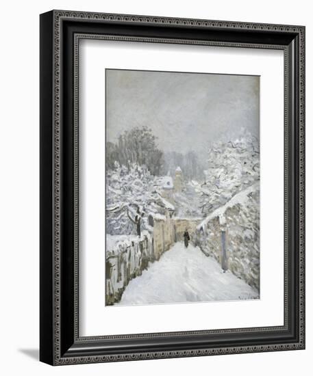 La neige à Louveciennes (Yvelines)-Alfred Sisley-Framed Premium Giclee Print