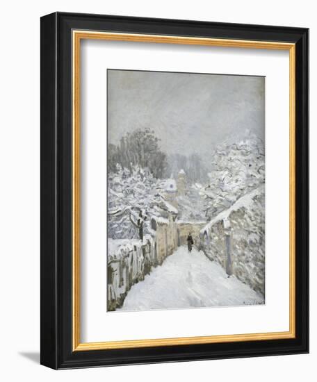 La neige à Louveciennes (Yvelines)-Alfred Sisley-Framed Premium Giclee Print