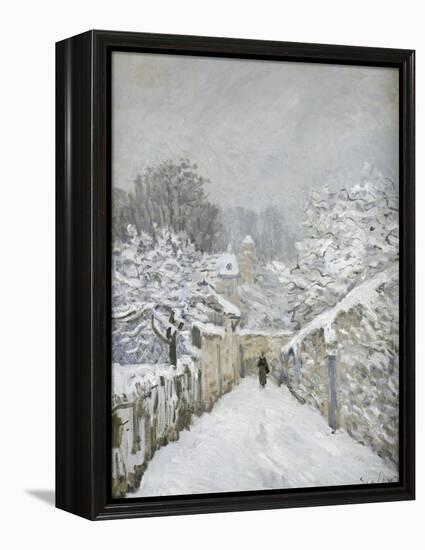 La neige à Louveciennes (Yvelines)-Alfred Sisley-Framed Premier Image Canvas