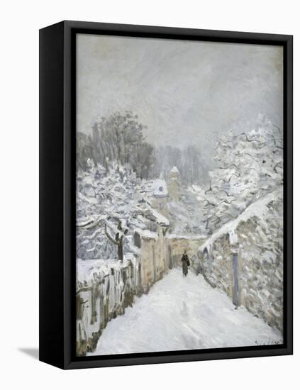 La neige à Louveciennes (Yvelines)-Alfred Sisley-Framed Premier Image Canvas