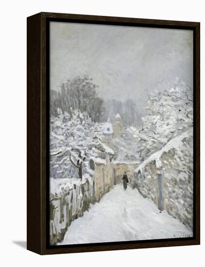 La neige à Louveciennes (Yvelines)-Alfred Sisley-Framed Premier Image Canvas