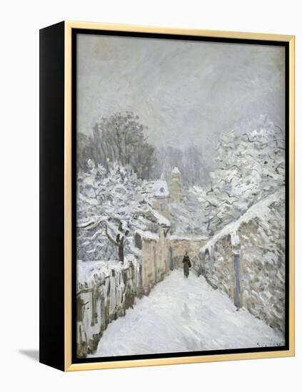 La neige à Louveciennes (Yvelines)-Alfred Sisley-Framed Premier Image Canvas