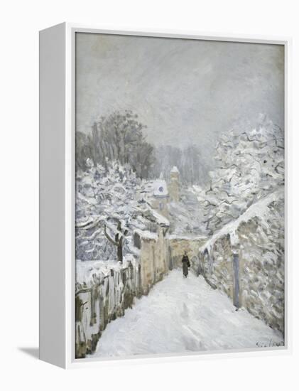 La neige à Louveciennes (Yvelines)-Alfred Sisley-Framed Premier Image Canvas