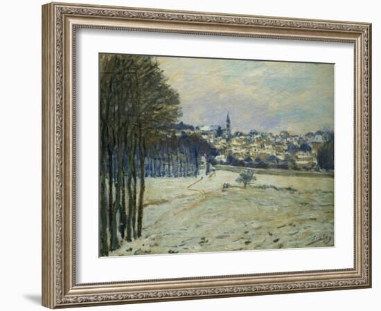 La Neige a Marly-Le-Roi, 1875, Snow at Marly-Le-Roi-Alfred Sisley-Framed Giclee Print