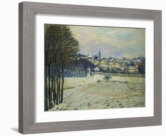 La Neige a Marly-Le-Roi, 1875, Snow at Marly-Le-Roi-Alfred Sisley-Framed Giclee Print