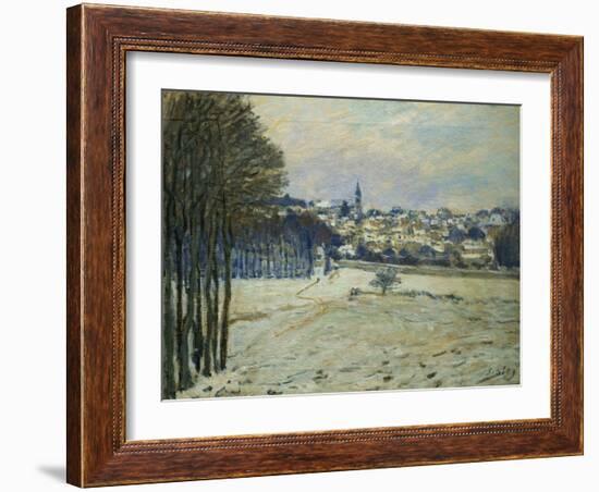 La Neige a Marly-Le-Roi, 1875, Snow at Marly-Le-Roi-Alfred Sisley-Framed Giclee Print