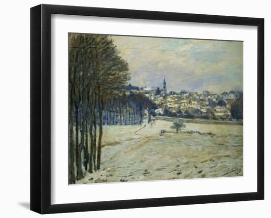 La Neige a Marly-Le-Roi, 1875, Snow at Marly-Le-Roi-Alfred Sisley-Framed Giclee Print