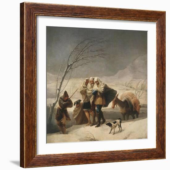 La Nevada or El Invierno, the Snowfall or Winter, 1786-7-Francisco de Goya-Framed Giclee Print