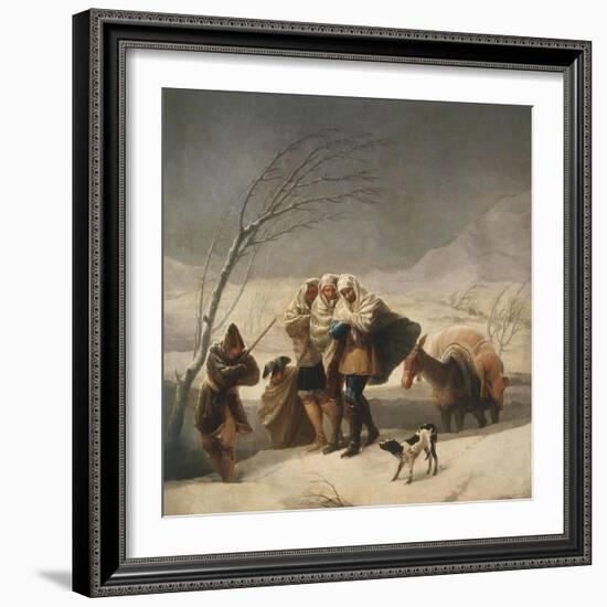 La Nevada or El Invierno, the Snowfall or Winter, 1786-7-Francisco de Goya-Framed Giclee Print