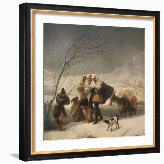 La Nevada or El Invierno, the Snowfall or Winter, 1786-7-Francisco de Goya-Framed Giclee Print