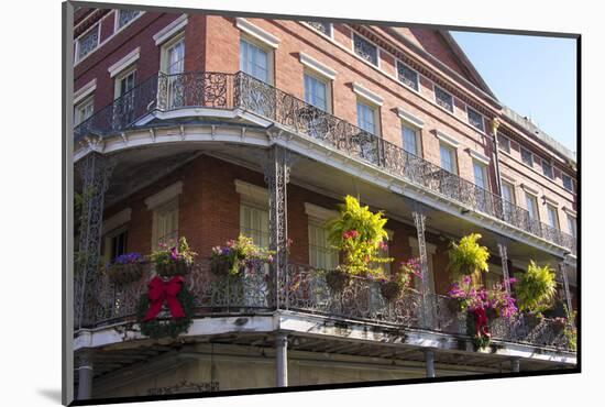 LA, New Orleans. Buildings with Balcony Gardens at Jackson Square-Trish Drury-Mounted Photographic Print