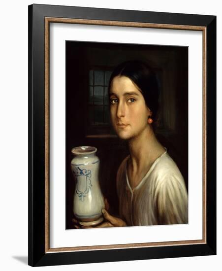 La Niña De La Jarra-1928-Julio Romero de Torres-Framed Giclee Print