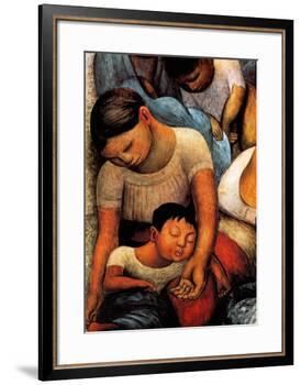 La Noche de Los Pobres-Diego Rivera-Framed Art Print