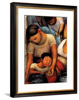 La Noche de Los Pobres-Diego Rivera-Framed Art Print