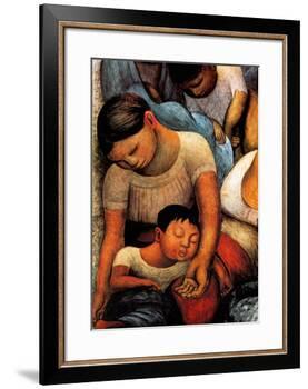 La Noche de Los Pobres-Diego Rivera-Framed Art Print