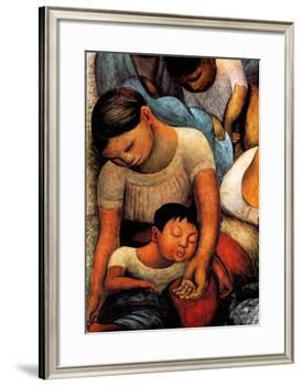 La Noche de Los Pobres-Diego Rivera-Framed Art Print