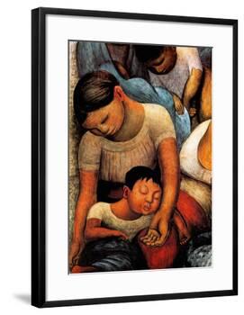 La Noche de Los Pobres-Diego Rivera-Framed Art Print