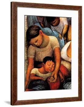 La Noche de Los Pobres-Diego Rivera-Framed Art Print