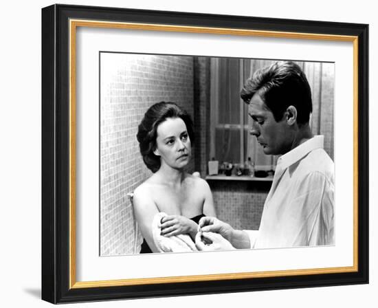 La Notte, Jeanne Moreau, Marcello Mastroianni, 1961-null-Framed Photo