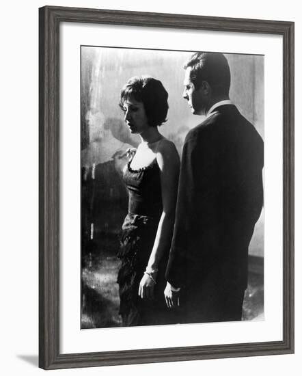 La Notte, Monica Vitti, Marcello Mastroianni, 1961-null-Framed Photo