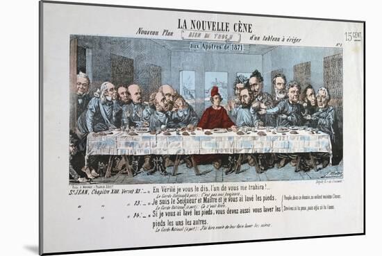 La Nouvelle Cene, Paris Commune, 1871-null-Mounted Giclee Print
