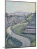 La Nouvelle Route, Cotignac, 1937 (Oil on Canvas)-Lucien Pissarro-Mounted Giclee Print