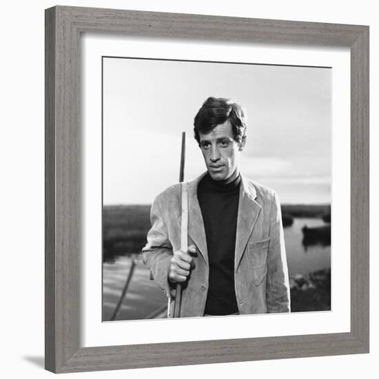 La Novice by Alberto Lattuada with Jean-Paul Belmondo, 1961 (b/w photo)-null-Framed Photo