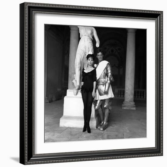 La Novice by Alberto Lattuada with Pascale Petit and Jean-Paul Belmondo, 1961 (b/w photo)-null-Framed Photo