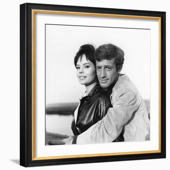 La Novice by Alberto Lattuada with Pascale Petit and Jean-Paul Belmondo, 1961 (b/w photo)-null-Framed Photo