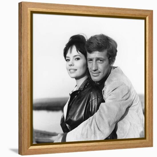 La Novice by Alberto Lattuada with Pascale Petit and Jean-Paul Belmondo, 1961 (b/w photo)-null-Framed Stretched Canvas